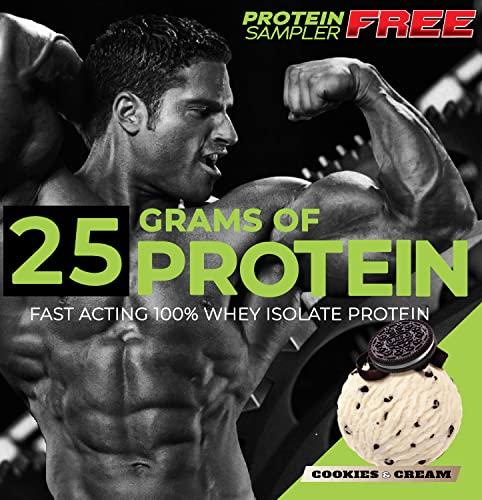 THE HULK LAB THE HULK LAB Whey Protein Isolate (Cookie & Cream) 5LBS - Isolate Protein Powder, Non-GMO - Free Protein Sampler in Your First Purchase!