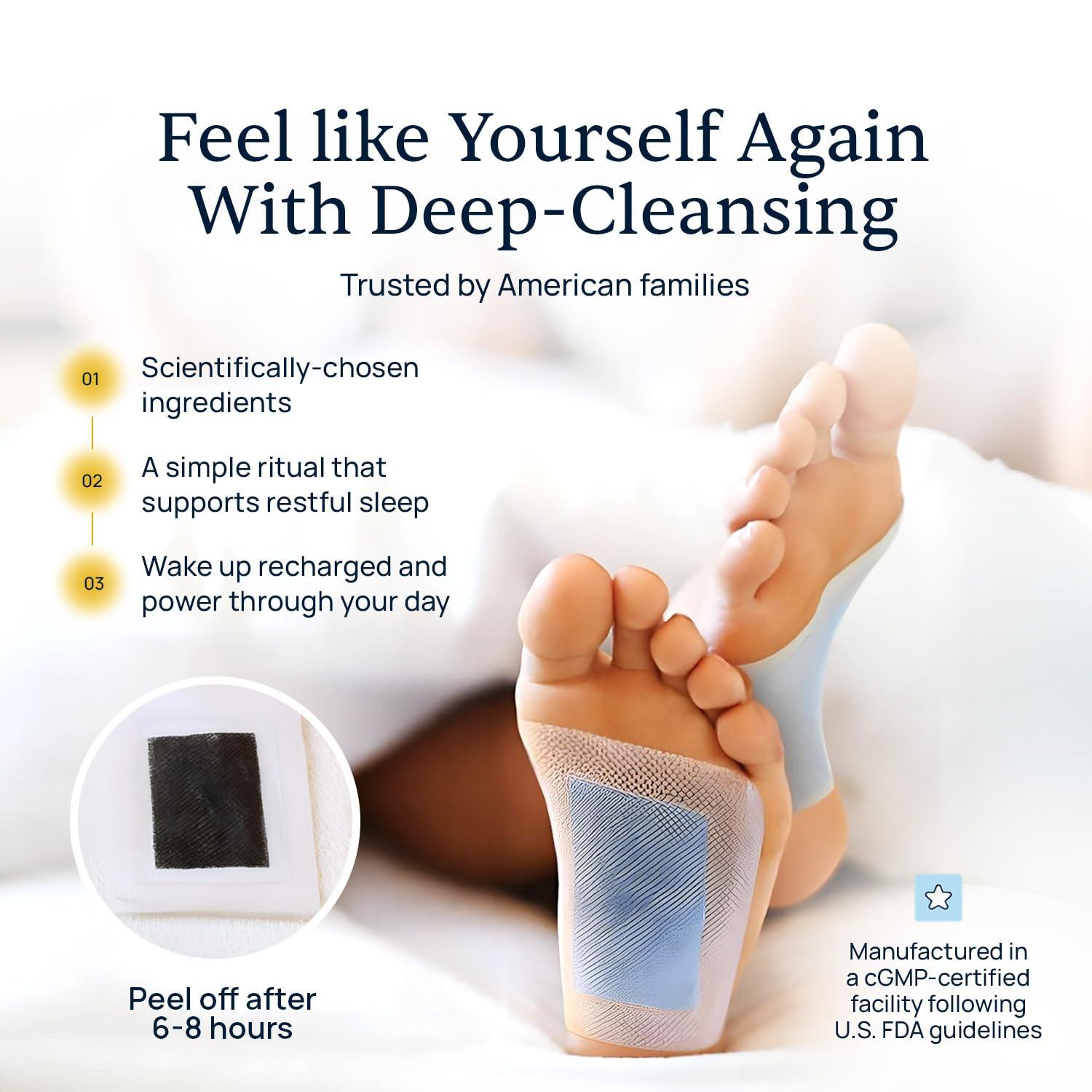 Simple Promise Simple Promise - Xitox Deep Cleansing Foot Pads - Rejuvenates Your Body for More Restful Sleep - Alleviates Tension - Contains Natural Herbal Ingredients - 30 Foot Pads