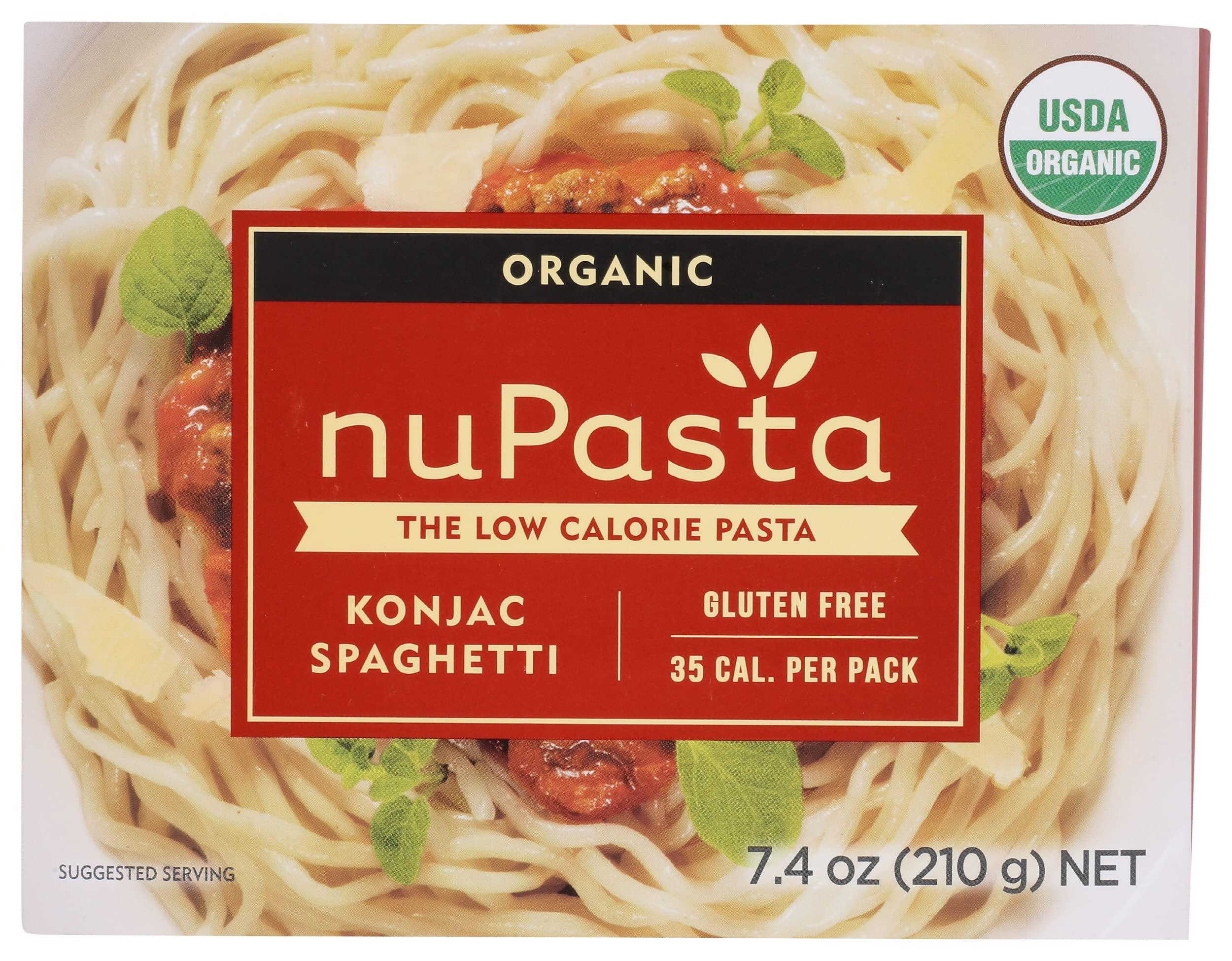 NuPasta Nupasta Organic Konjac Spaghetti, Rich Source of Dietary Fiber, Low Calorie, Sodium Free, Sugar Free, Kosher, Keto, USDA Certified Organic, Gluten Free & Non-GMO, 7.4 Ounce (Pack of 8)