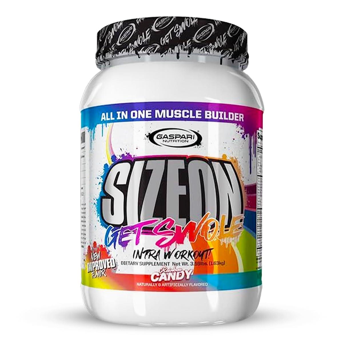Gaspari Nutrition Gaspari Nutrition SizeOn, The Ultimate Hybrid Intra-Workout Amino Acid & Creatine Formula, Increased Muscle Volume & Muscle Recovery (3.59 Pound, Rainbow Candy)