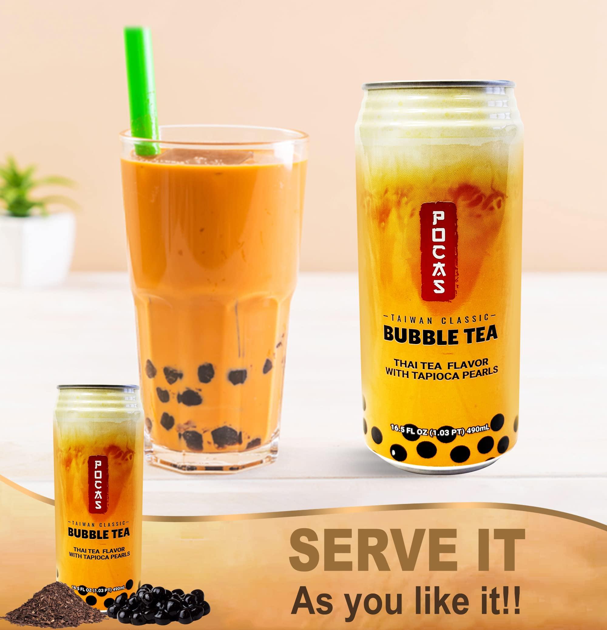 Pocas International POCAS BUBBLE TEA, Classic Taiwan Style Milk Tea with Tapioca Pearls. Ready to serve boba tea (9)