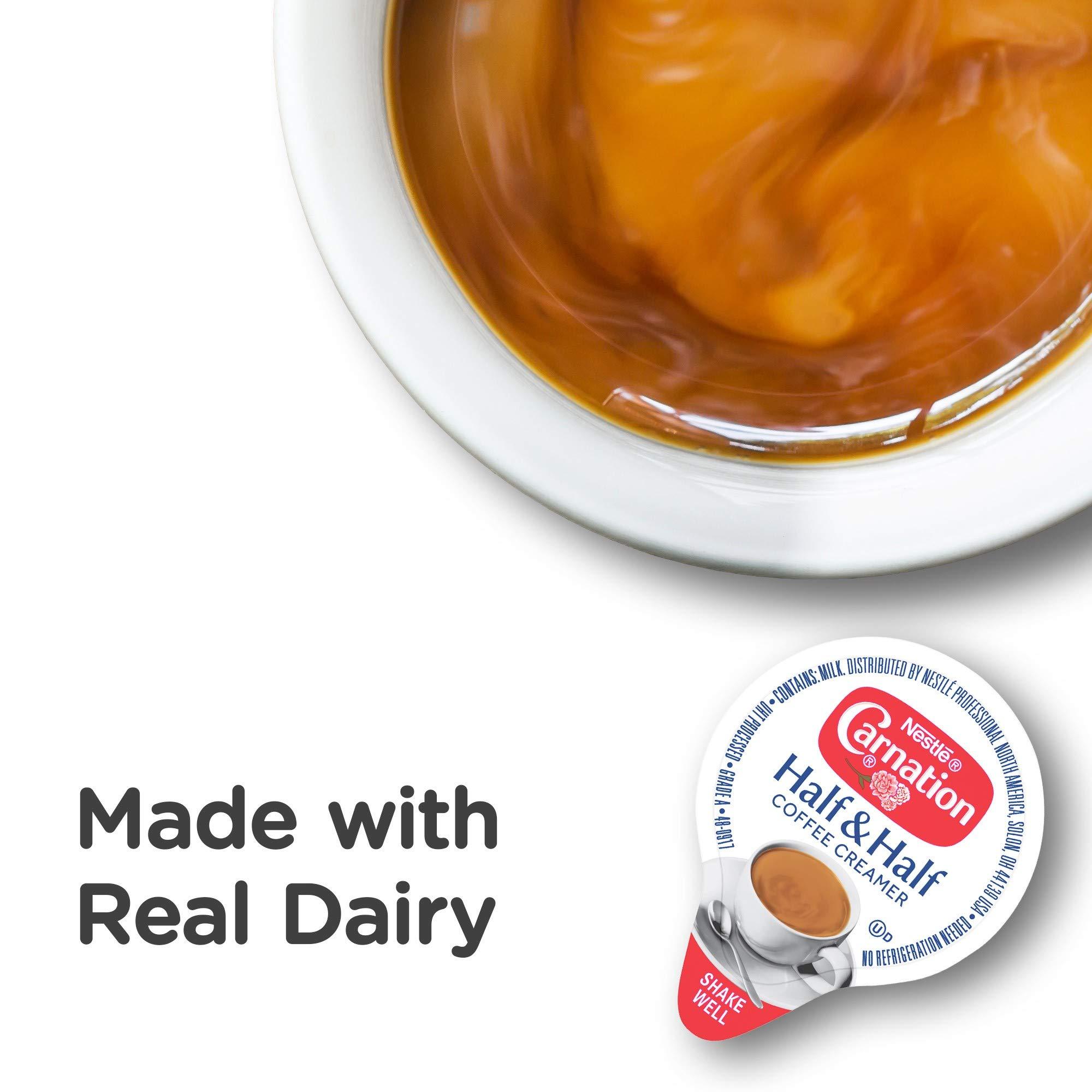 Coffee mate Nestle Carnation Coffee Creamer Half and Half, Made with Real Dairy, 0.304 fl oz Tubs (Pack of 360)
