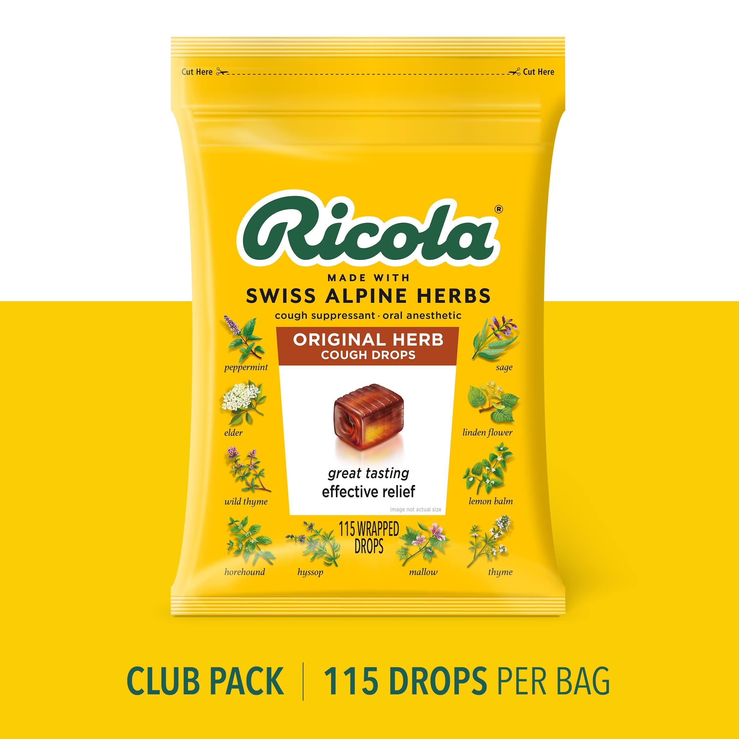 Ricola Ricola Original Natural Herb 115 Count Max Swiss Cherry 34 Count Throat & Cough Drops Bundles