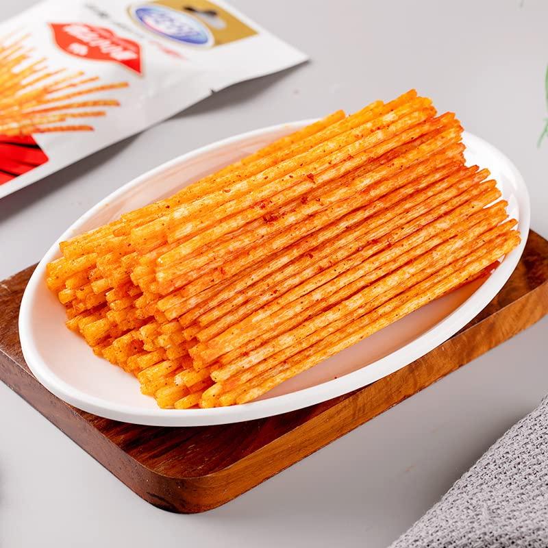 wa sai luo Instant Latiao Snacks,Spicy Strip Spicy Small Gluten,Classic Sweet hot&Spicy Flavor Chinese Snack Food,Ready to eat spicy snacks, Snack Gifts (small spicy stick,1bag)
