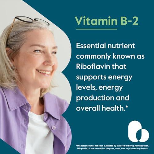 BESTVITE BESTVITE Vitamin B-2 (Riboflavin) 400mg (240 Vegetarian Capsules) (120 x 2) - No Stearates - Vegan - Non GMO - Gluten Free