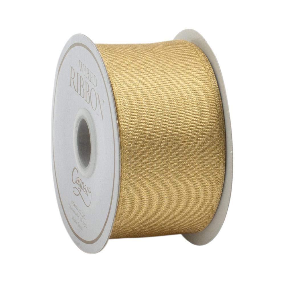 Caspari Caspari Gold Metallic Grosgrain Unwired Ribbon - Two 18 Ft. Spools