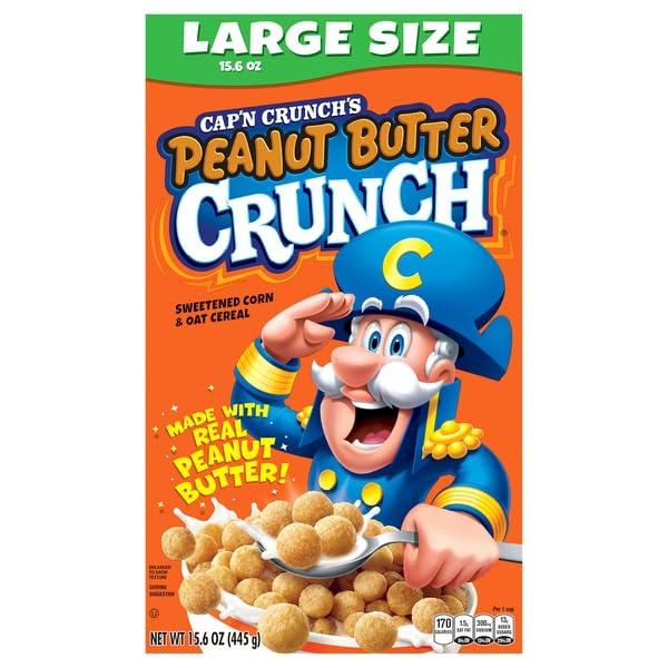 Cap\'n Crunch Cap\'n Crunch\'s Peanut Butter Crunch Breakfast Cereal, 15.6oz