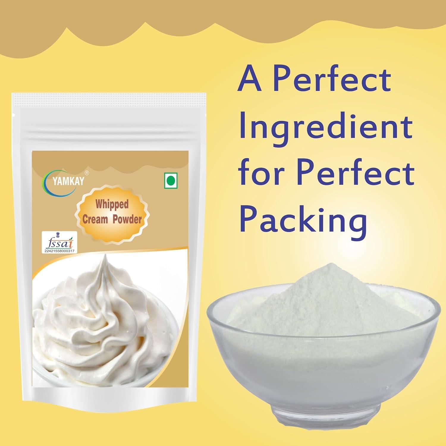 Yamkay Yamkay Whipped Cream Powder for Cake | Cream Stabilizer Powder | Premium Whipped Cream Powder for Cake (700 GM, Whipped Cream)