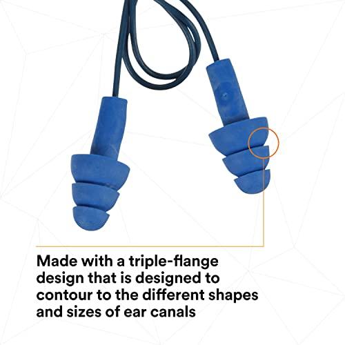 3M 3M E-A-R UltraFit Earplugs 340-4007, Metal Detectable, Corded, Poly Bag, 400 Pair/Case