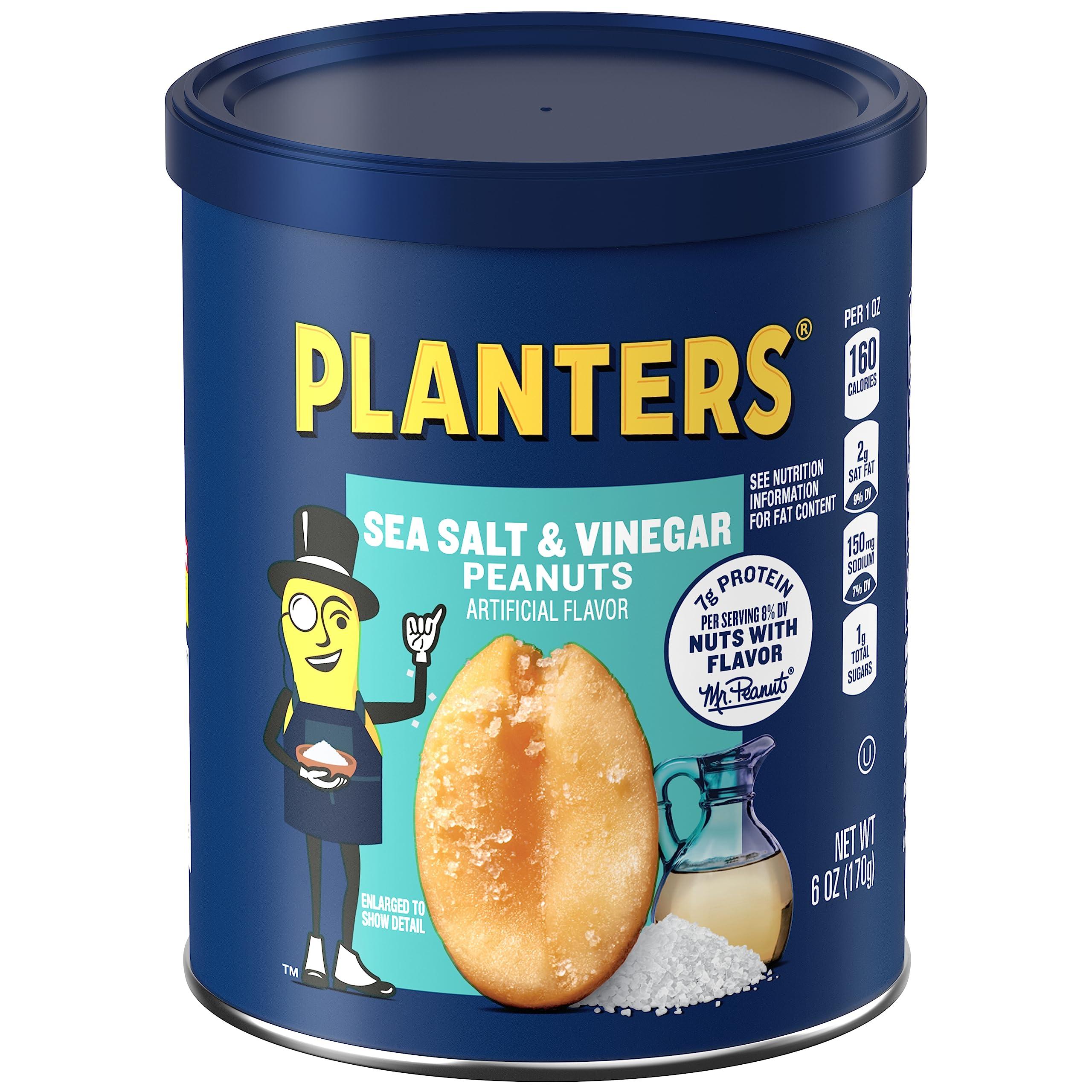 Planters Planters Sea Salt & Vinegar Peanuts (6 oz Canister)