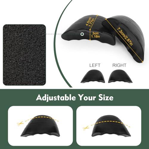 WALLFID 6 Pairs Shoe Filler Heel Inserts for Women,Toe Cushion Fillers Make Shoes Fit,high Heel Comfort Pads,Heel Pads,Half-Size Insoles Adjust Shoe Too Big for High Heels,Flats,Casual (Round Head)