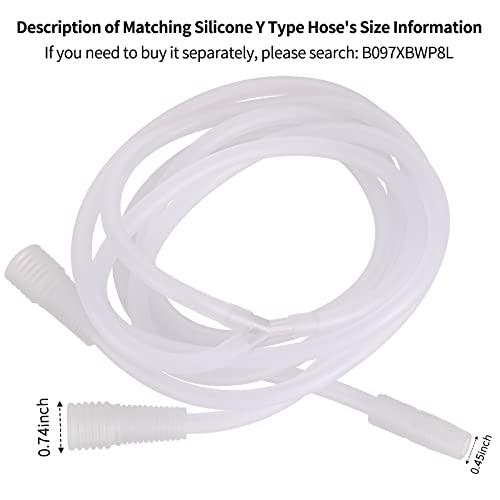 Meifuly Vacuum Cupping Machine Accessories, Meifuly Upgraded Premium 7.28inch Diameter Extra-Large Vacuum Therapy Machine Cups with Y Type Hose (1 Pair)