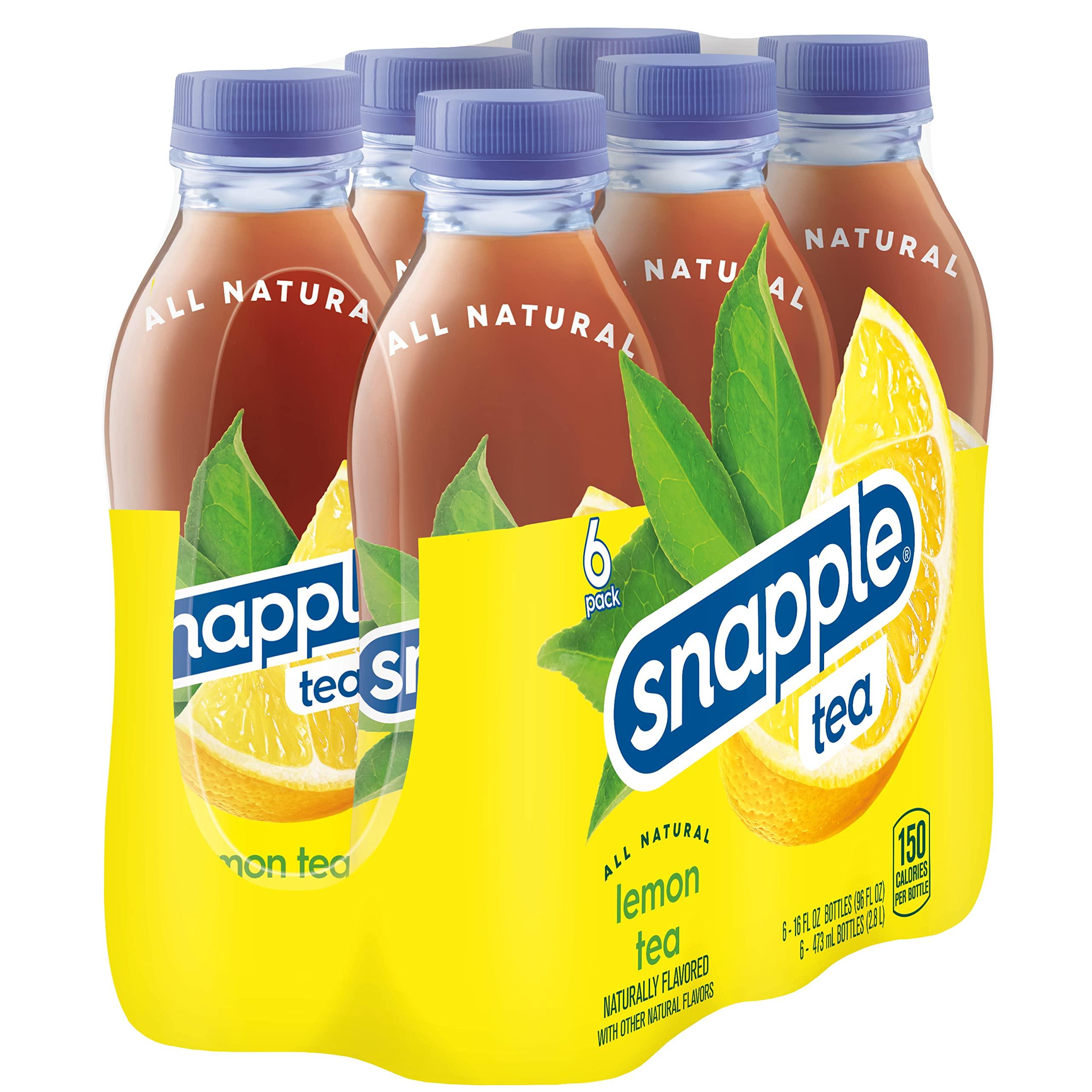 Snapple Snapple Lemon Tea, 16 fl oz recycled plastic bottle, 6 pack