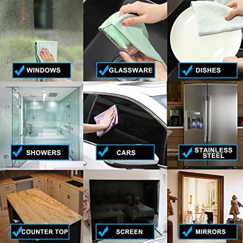 VPMURUGA Easy Clean Fish Scale Nanoscale Cleaning Cloth,Streak Free Microfiber Glass Cleaning Cloths for Window Mirrors Windshields,Lint Free Microfiber Polishing Cleaning All-Purpose Towel Pack of 6(Purple)