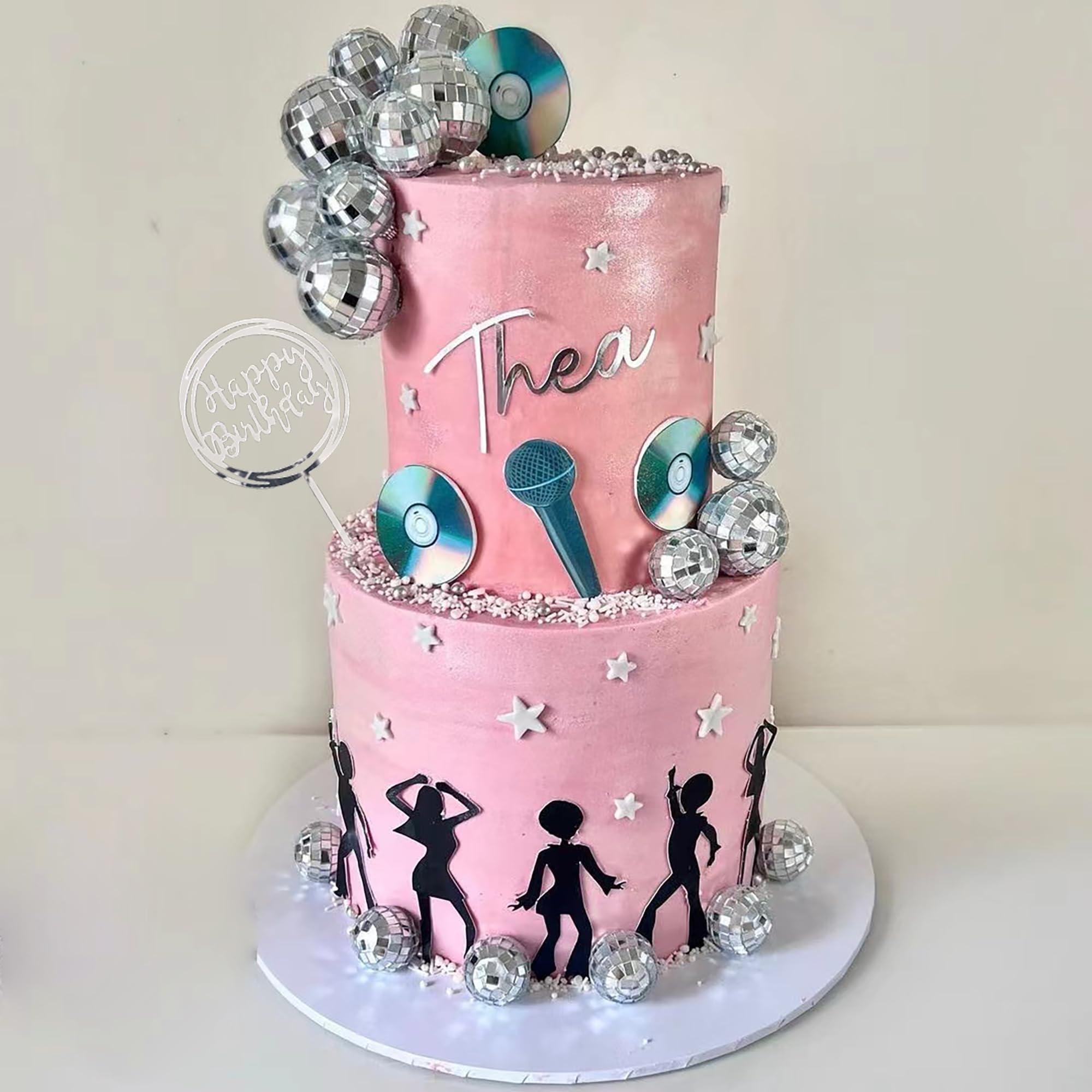 itianxi 26 PCS Disco Ball Cake Toppers Mini Disco Cowgirl Cupcake Toppers 1970s Disco Cakes Toppers Disco Party Decor Bachelorette Cake Topper for Disco Ball Party Decorations Birthday Cake Decorations