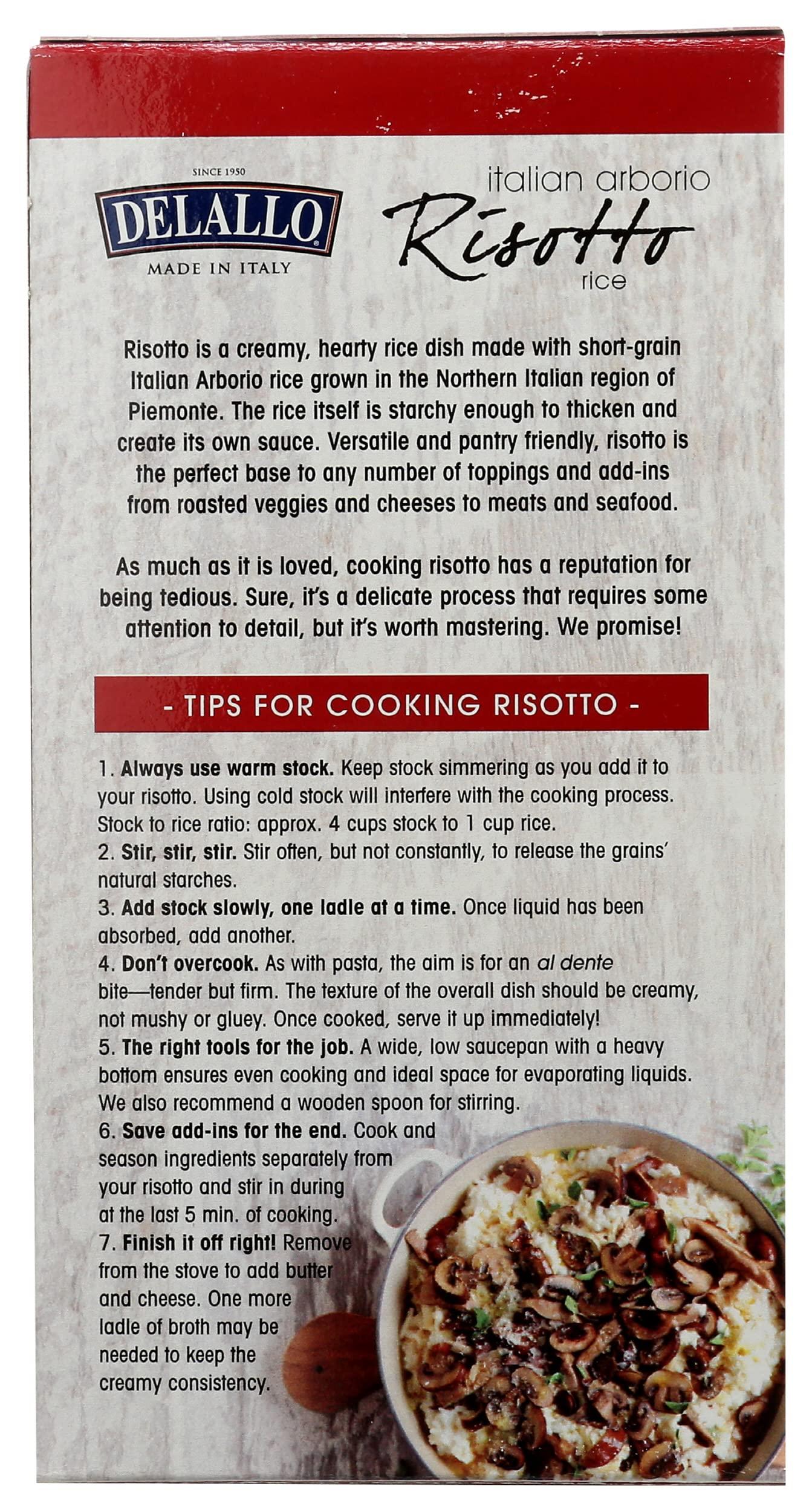 DeLallo DeLallo Arborio Risotto Rice, 17.6 Ounce Box, Italian Rice Mix, Authentic Recipe