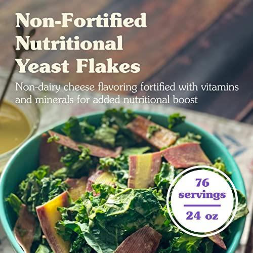 NuNaturals NuNaturals Non-Fortified Nutritional Yeast Flakes, Vegan, Vegetarian, 24 oz