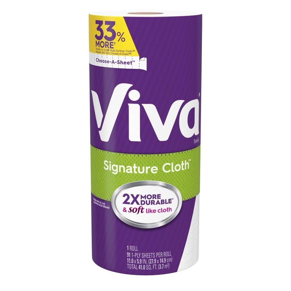 Viva Viva Signature Cloth Paper Towels, Choose-A-Sheet, Big Roll, 12.67 Ounce