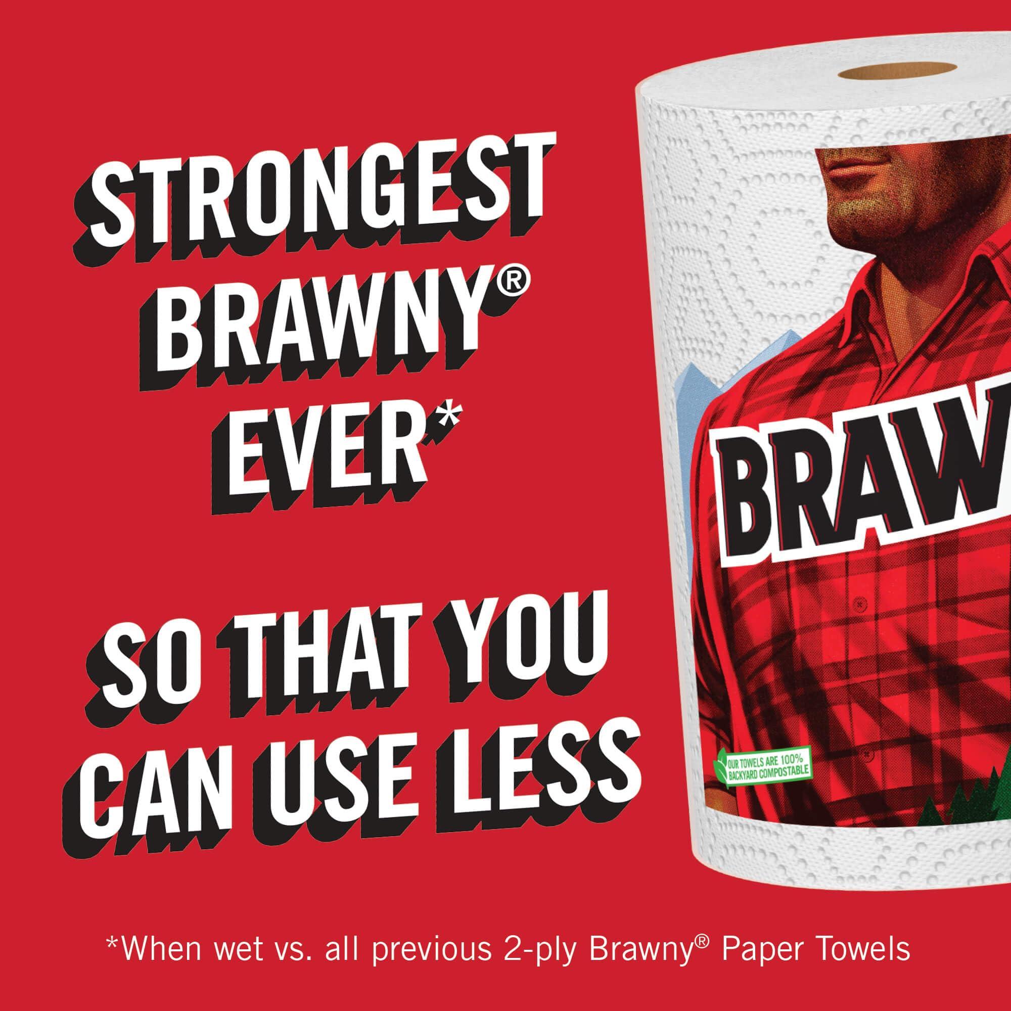 Brawny Brawny Pick-A-Size Paper Towels, 6 Double Rolls = 12 Regular Rolls, 2 Sheet Sizes (Half or Full), Strong Paper Towel For Everyday Use