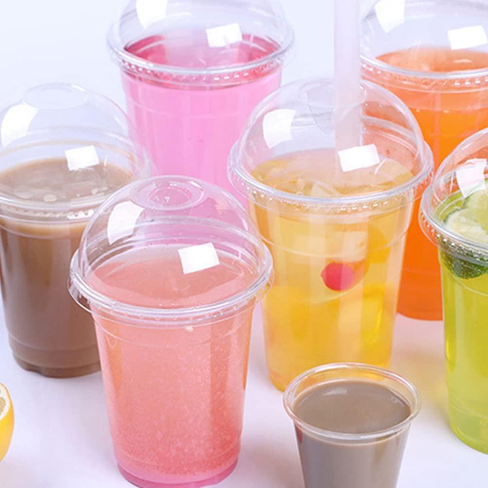 Hemoton 30 Sets Drink Juice Cup Lemonade Cups Beverage Package Cups Fruit Cups with Lid Juice Packing Cups Multi-Function Juice Cups Cold Drink Cups Transparent Beverage Cups