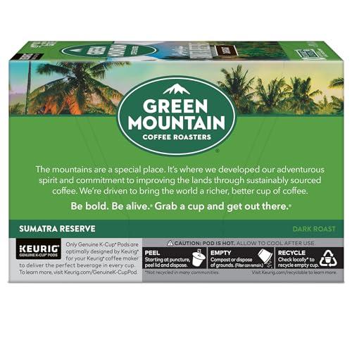 Green Mountain Coffee Roasters Green Mountain Coffee Roasters Sumatra Reserve, Keurig Single Serve K-Cup Pods, Dark Roast Coffee, 60 Count, (6 Packs of 10)