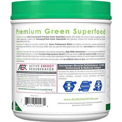 ALLMAX Nutrition ALLMAX Nutrition - Cytogreens Super Greens Powder, Infused with Spirulina, Spinach & Barley Grass, Supports Immune & Digestive Health, Gluten Free & Vegan, 60 Servings (Acai Berry Green Tea)