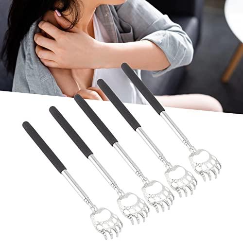 Serlium Back Scratchers 5Pcs Back Tickler Telescopic Back Scratchers Stainless Steel for Head Body Arm