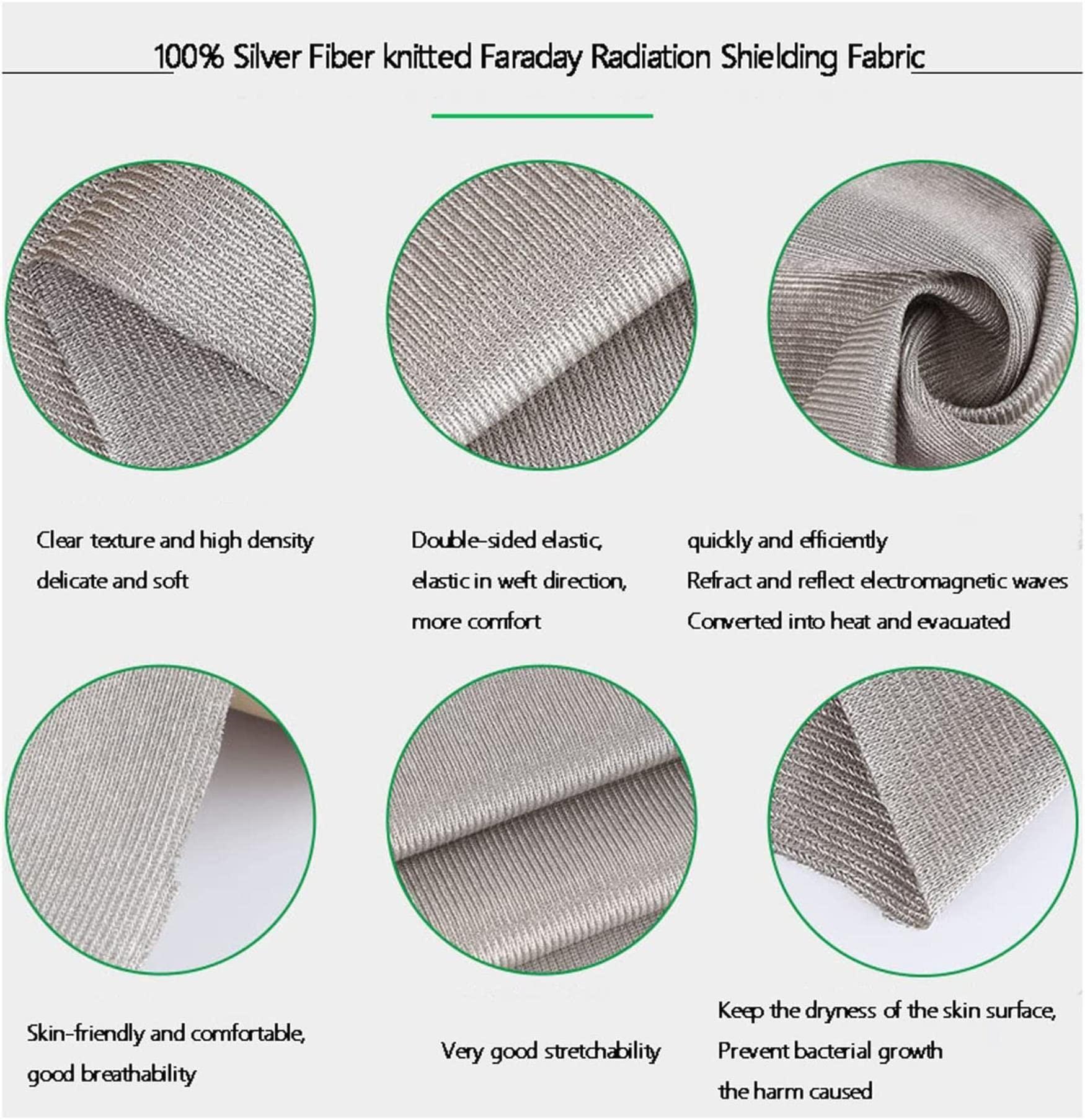 BTURYT BTURYT Faraday Fabric Faraday Fabric Emf Protection Fabric Silver Fiber 5G Anti-Radiation/Conductive/Shielding Fabric EMF Blocker,Faraday Clothing Fabric