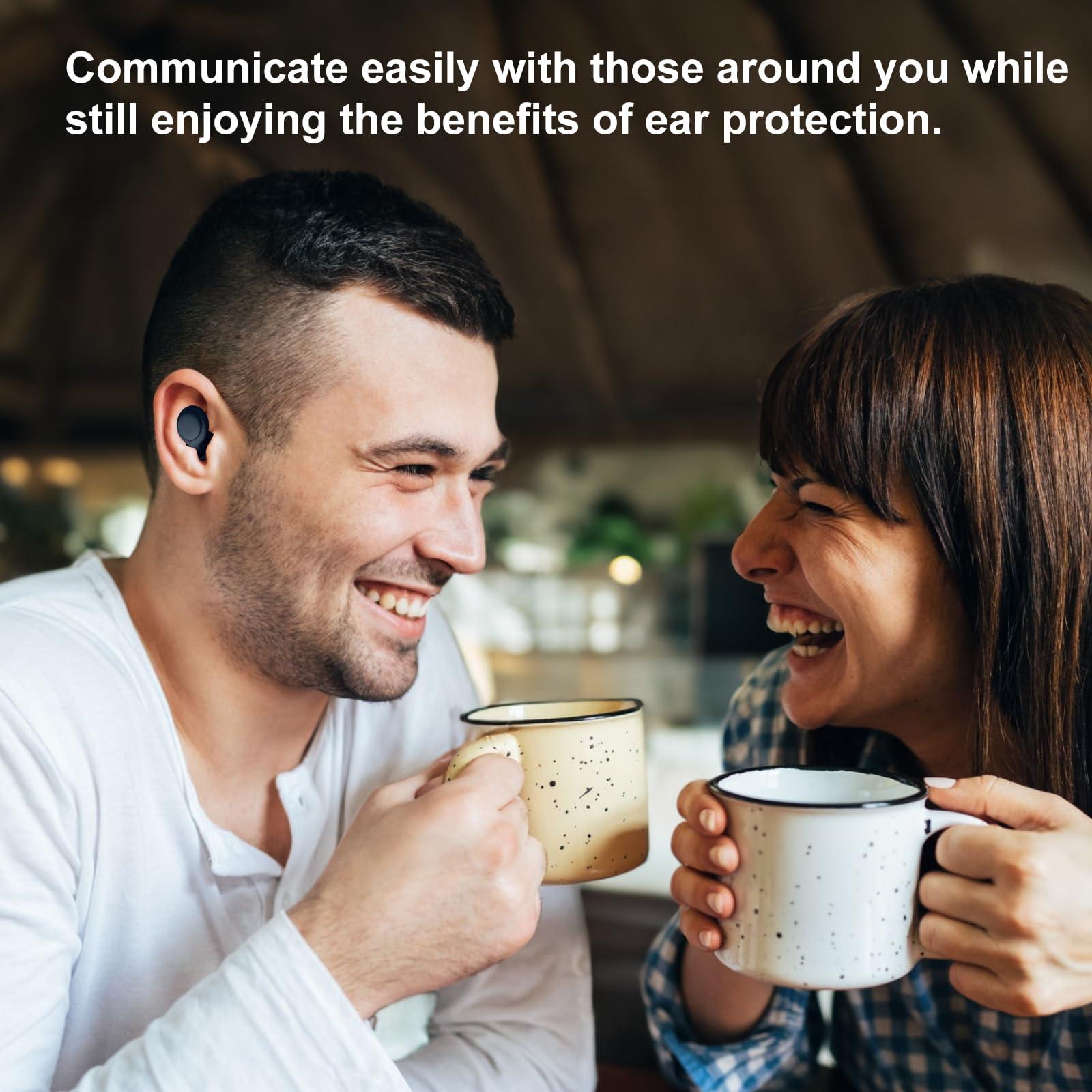 Beinkap 2 Noise Cancelling Ear Plugs, Beinkap Sleeping Earplugs with 12 Silicone Soft Reusable Ear Tips for Social Gatherings, Work, Sleeping, Concerts, Parenting, Conversation, 28 dB Noise Reduction