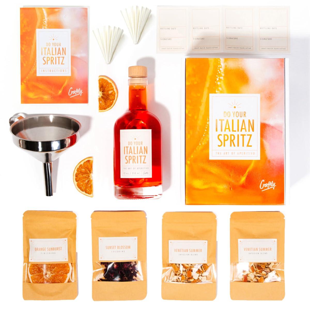 Craftly Craftly Italian Spritz Infusion Kit Ultimate Aperitivo Experience at Home | DIY Cocktail Set for Aperitivo | Cocktail Set for Spritz