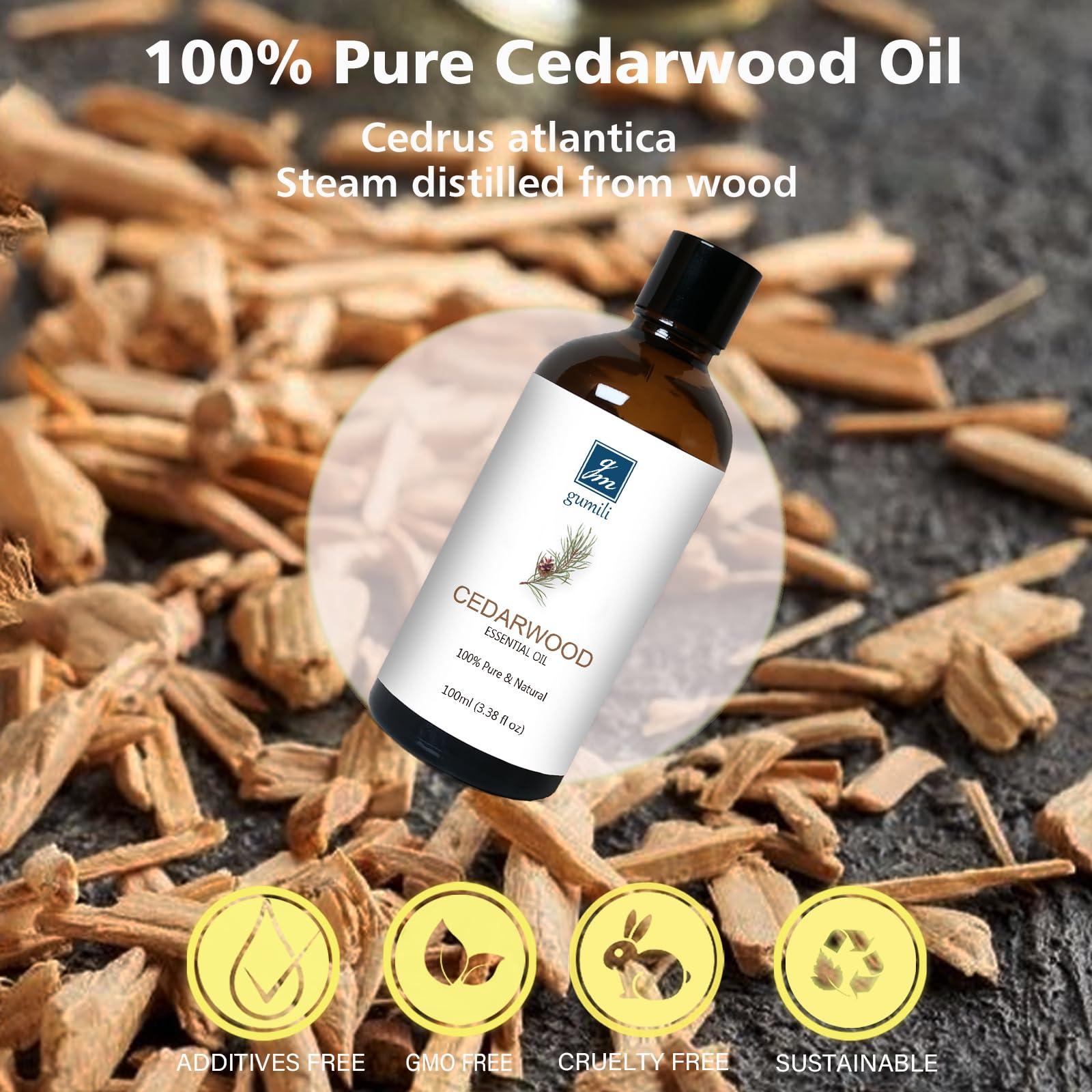 gm gumili GM Gumili Cedarwood Essential Oil for Diffuser Skin Hair Holiday Home Care
