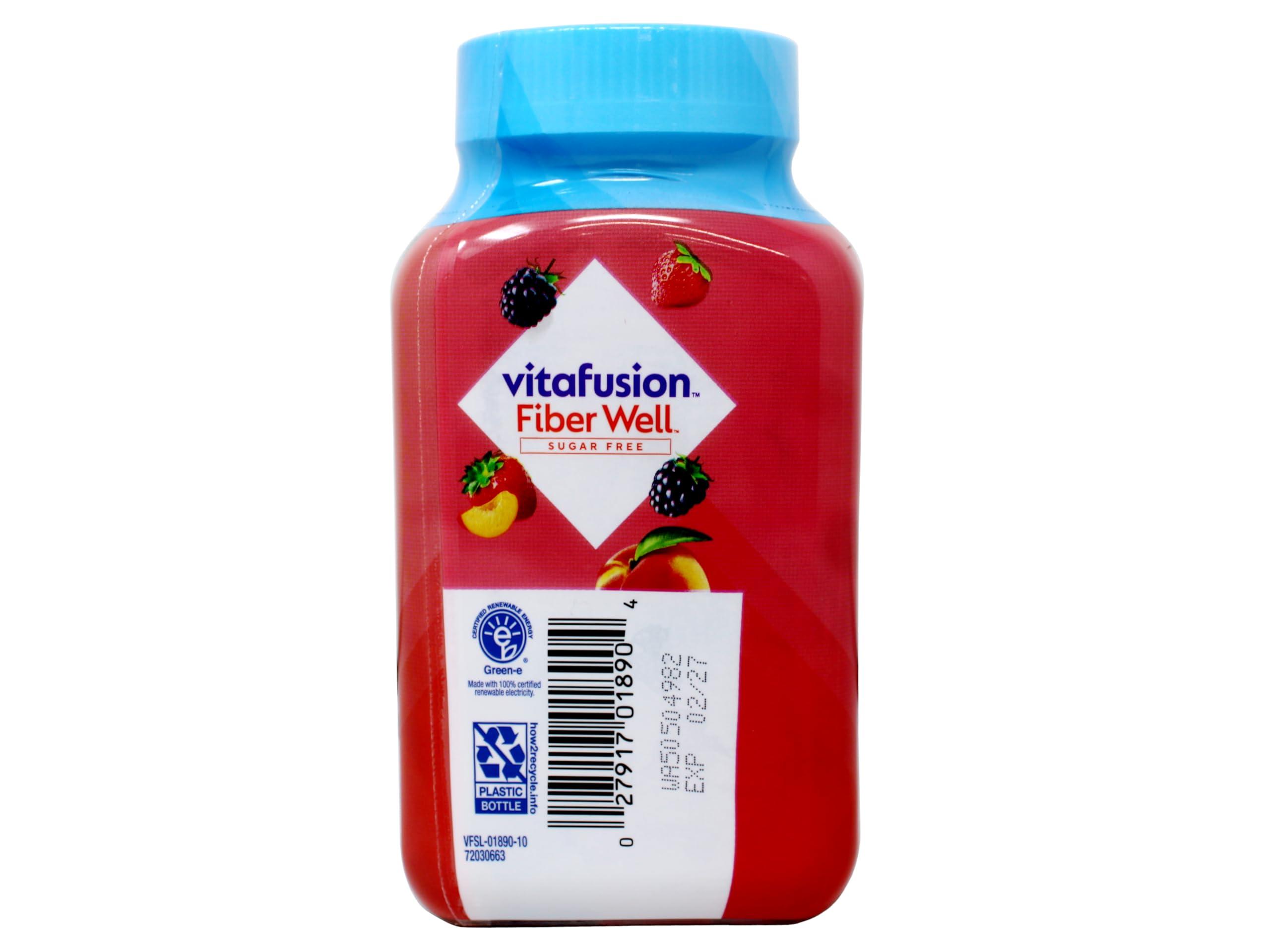 Vitafusion VitaFusion, Fiber Well Gummies, Fiber Supplement, Assorted Flavors - 90 gummies, Pack of 3