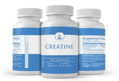 PURE ORIGINAL INGREDIENTS PURE ORIGINAL INGREDIENTS Creatine, (100 Capsules) Always Pure, No Additives Or Fillers, Lab Verified