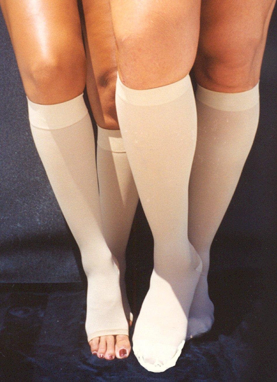 Ultimate Therapy Compression Hosiery Ultimate Therapy Surgical Support Knee High Stockings 21-30mmHg, Open Toe (X-Large, Black)