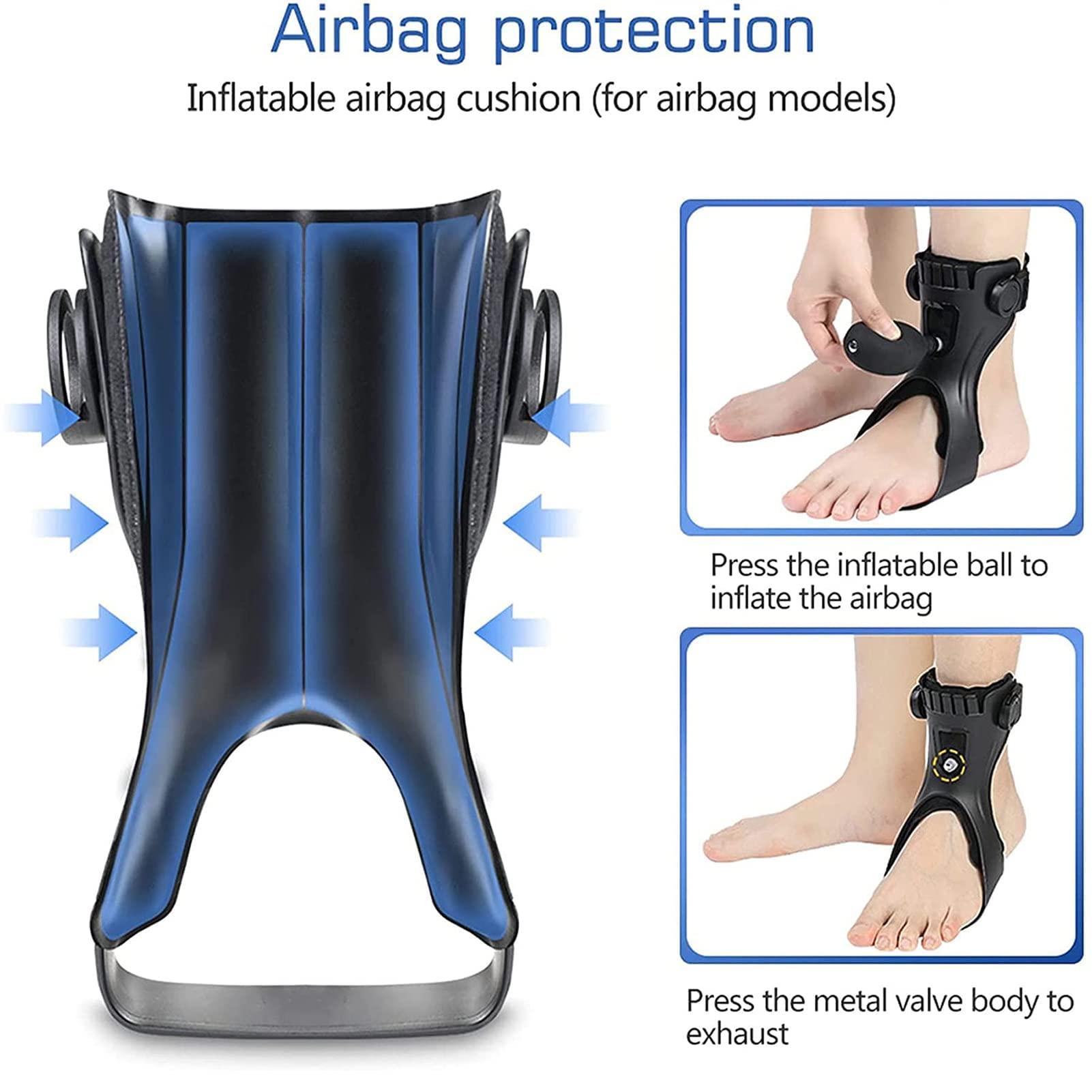 ECHBH Drop Foot Brace Orthosis, Medical Foot Up Ankle Foot Orthosis Support with Inflatable Airbag for Hemiplegia Stroke Shoes Walking Foot Stabilizer, Ankle Brace Support
