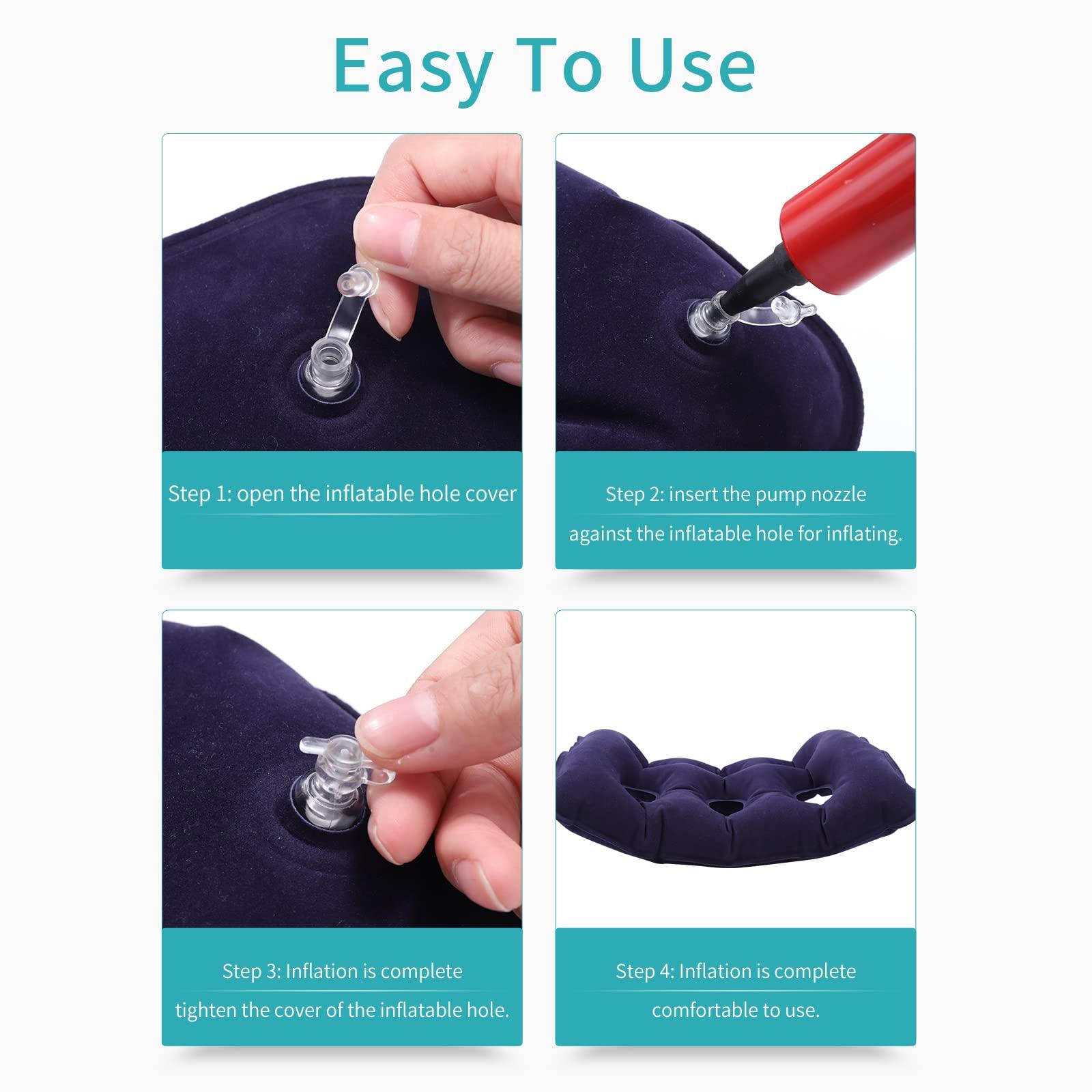 lefeke Inflatable Waffle Cushion for Pressure Sores,Bed Sore Cushions for Butt for Elderly, Pressure Sore Cushions for Sitting in Recliner,Suitable for Bedridden Disabled, BreathableComfortPain Relife