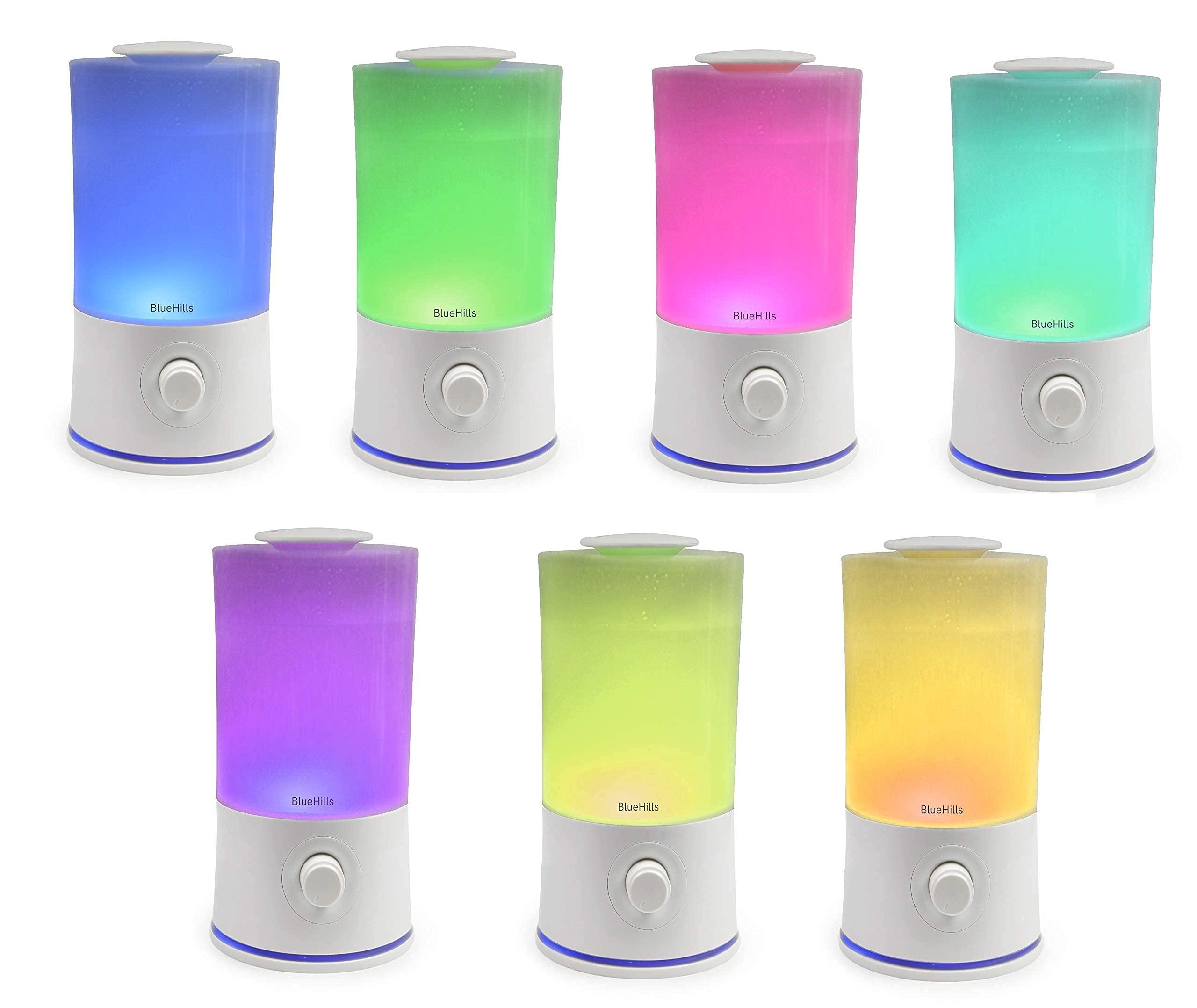 BlueHills BlueHills Premium 2000 Ml Set of 2 Large Essential Oils Diffusers for Large Rooms Big Capacity Models Adjustable Cool Mist Great Gift – Value Pack of 2 White