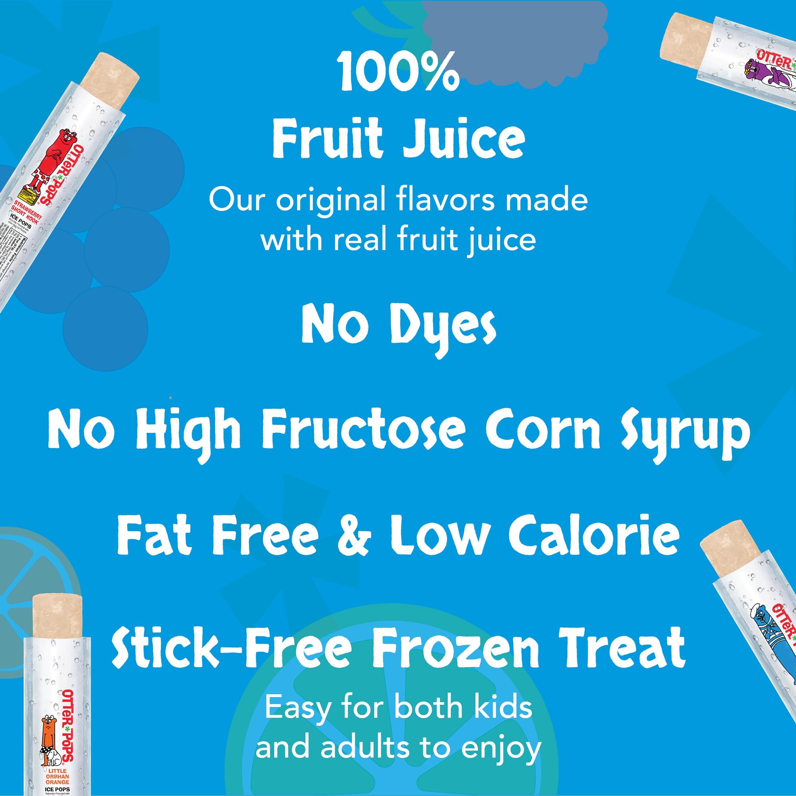 Otter Pops Otter Pops Freezer Ice Bars, 100% Fruit Juice Ice Pops, Original Flavors (80ct 2oz) (Pack of 2)