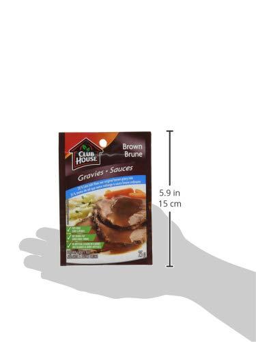 Club House Gravies, Mixes & Seasonings Club House Brown 25% Less Salt Gravy Mix, 25g/1oz., {Imported from Canada}