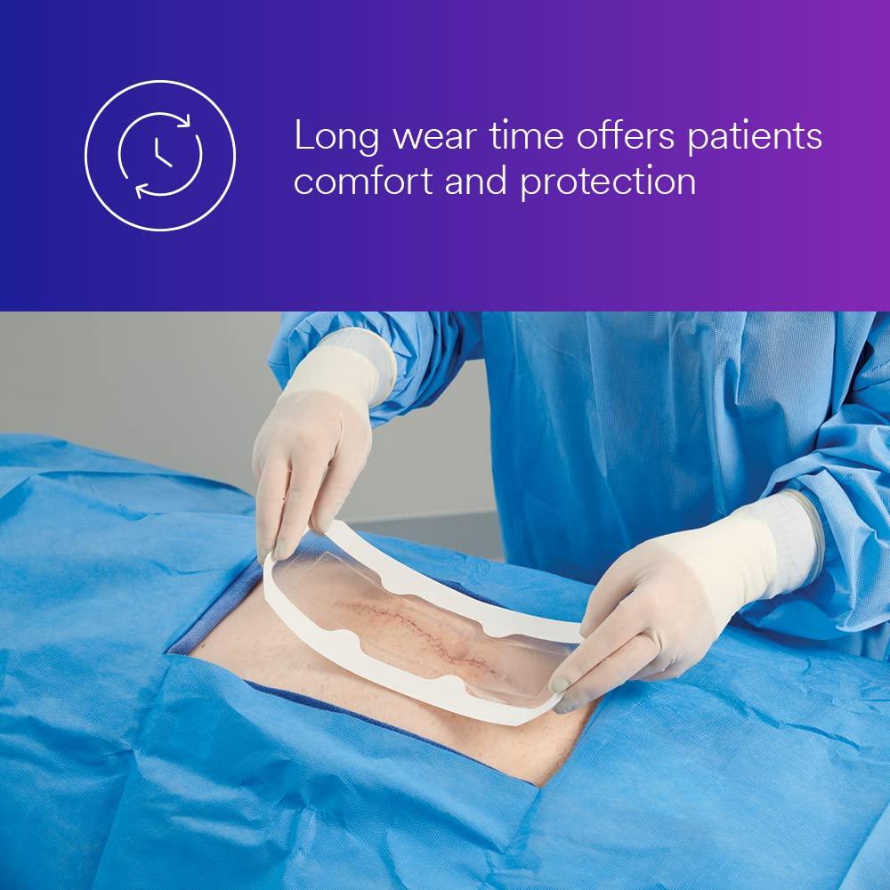 Tegaderm 3M Tegaderm Absorbent Clear Acrylic Dressing, 90800, Oval, 3 in x 3-3/4 in (7.6 cm x 9.5 cm), 10/CAR, 4 CAR/CS