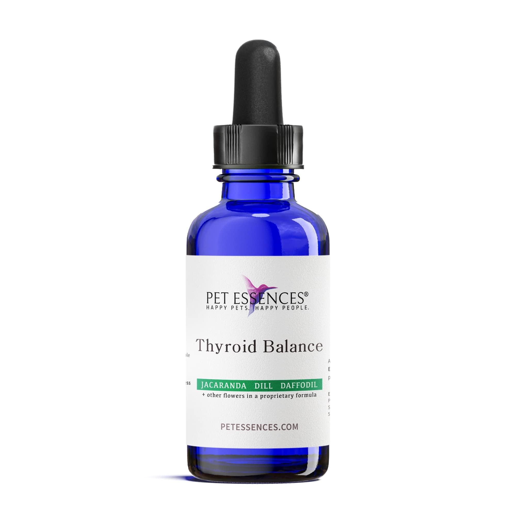 Pet Essences Pet Essences - Thyroid Support Supplement, 1oz - Liquid Flower Essences for Dogs, Cats & Horses, Promotes Thyroid Balance & Emotional Wellness - Safe, Easy-to-Use Formula for All Breeds
