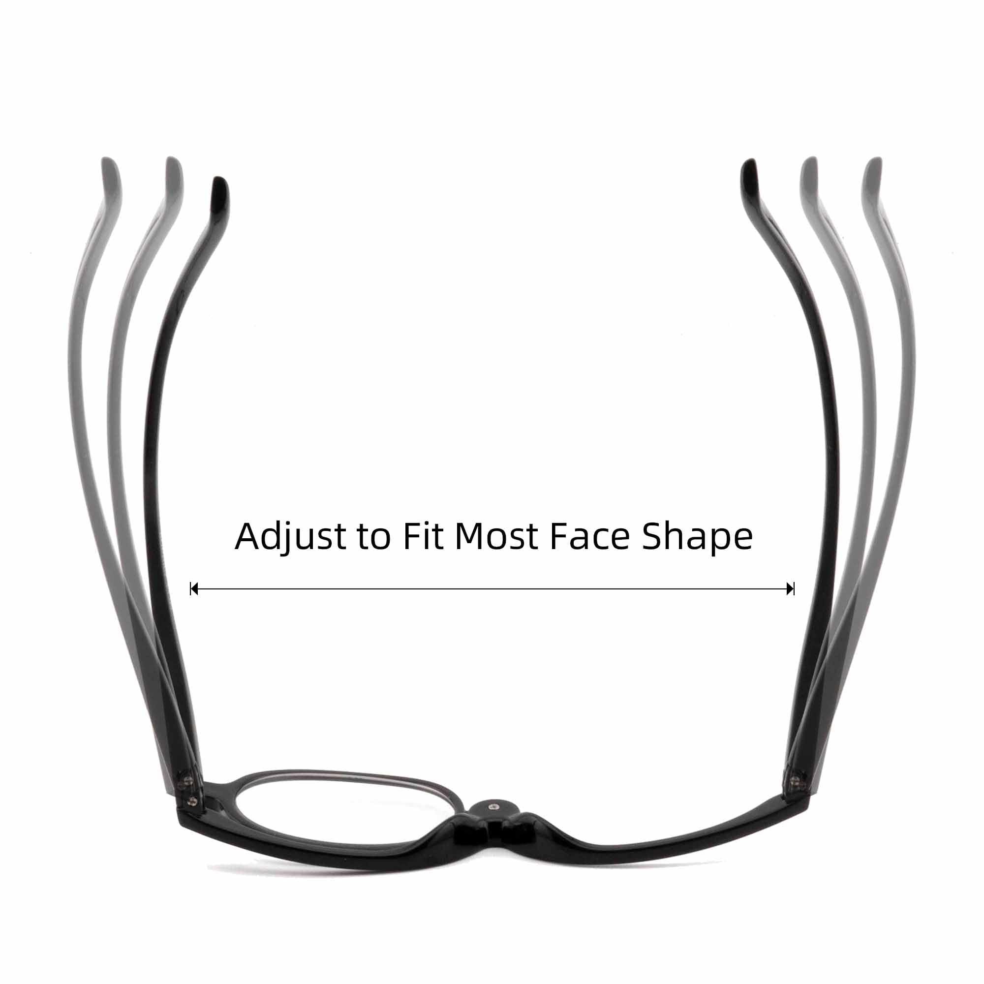 SOPHILY SOPHILY 2 Pack Makeup Reading Glasses for Women Flip Down Cosmetic Readers Make Up Eyeglasses Spring Hinge +4.50