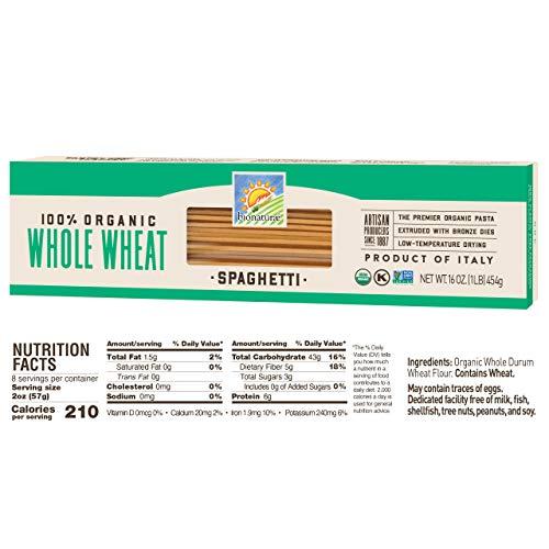 bionaturae Bionaturae Organic Whole Wheat Spaghetti Pasta, 16 Ounce - 12 per case