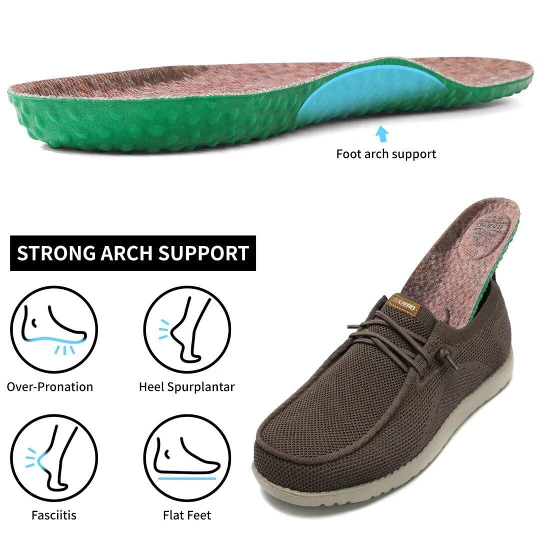 1TAZERO 1TAZERO Extra Wide Shoes for Men - Wide Width 4E Slip on Diabetic Max Shoes with Arch Support Plantar Fasciitis Loafers Casual for Swollen Feet (Black 12.5)