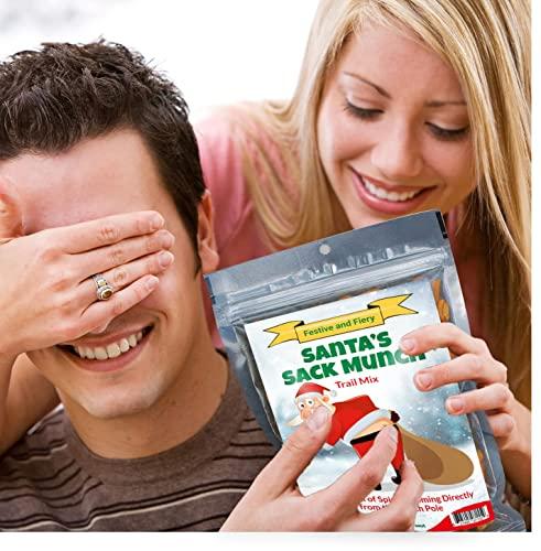 GearsOut Funny Christmas Premium Trail Mix - Hilarious Stocking Stuffers for Men Food Spicy Gifts for Women - Unique Foods Gifts and Gourmet Basket Ideas Care Packages Christmas Gag Gifts for Adults Teenagers Coworkers Friends (Santa\'s Sack)