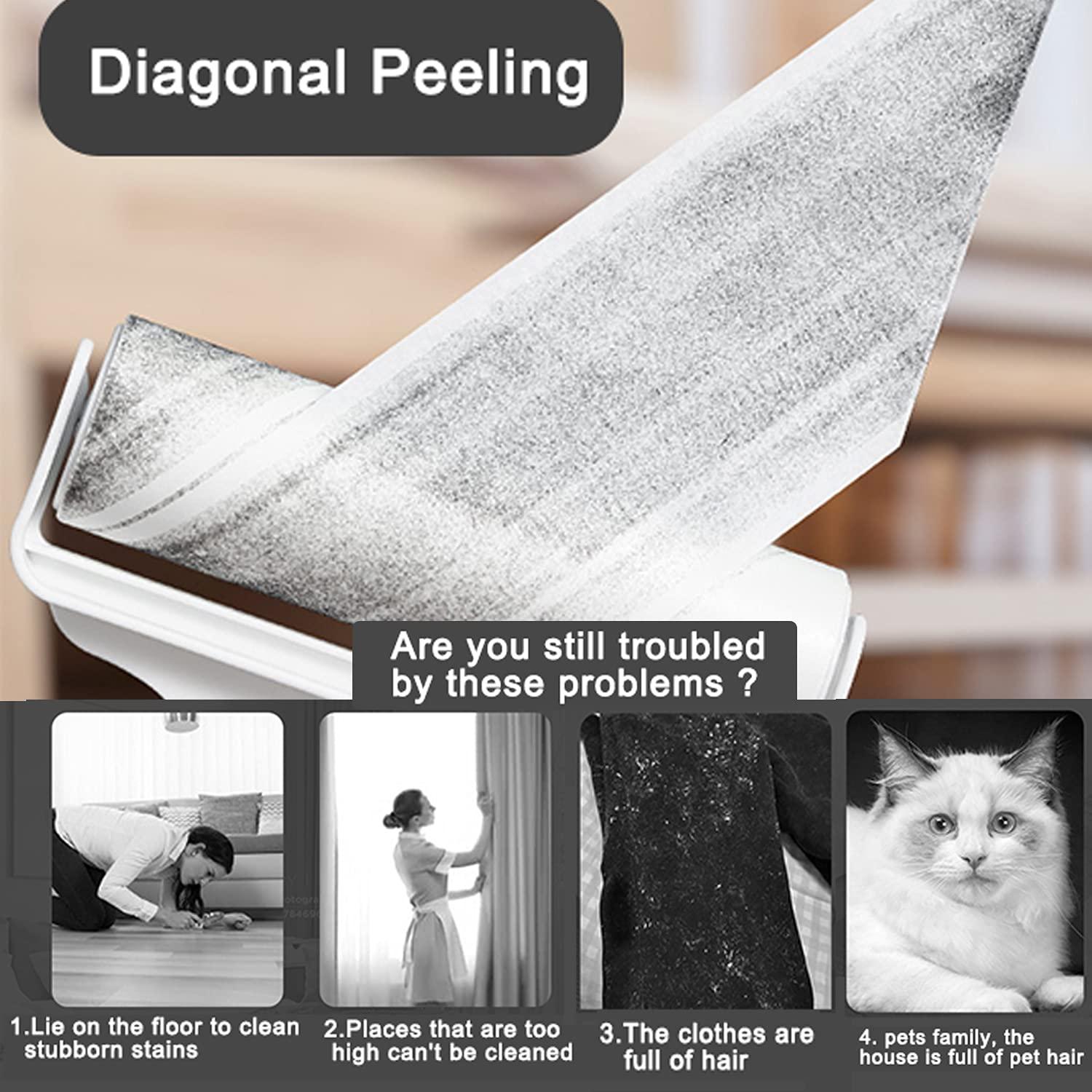 RIKMSS RIKMSS Large Lint Roller for Pet Hair Extra Sticky, 9.5" Wide Giant Carpet Floor Lint Roller with Long Handle, Large Surface Lint Remover with 5 Refills Total 360 Sheets