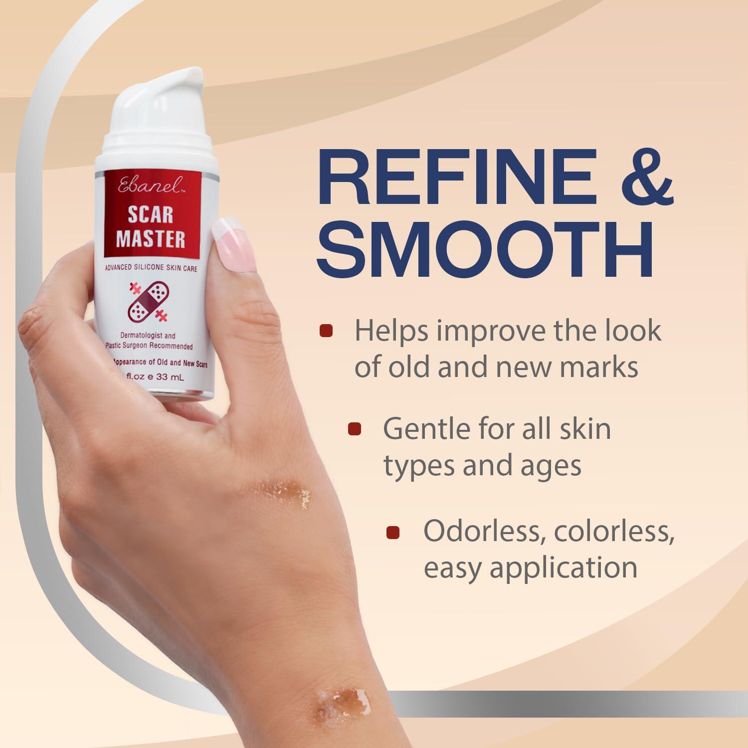 Ebanel Ebanel Advanced Silicone Scar Gel with Allantoin, Emu Oil, Vitamin E and Onion Extract, Medical-Grade Cream for Old & New Scars from Surgeries, C-Section, Injuries, Burns, Keloids & More