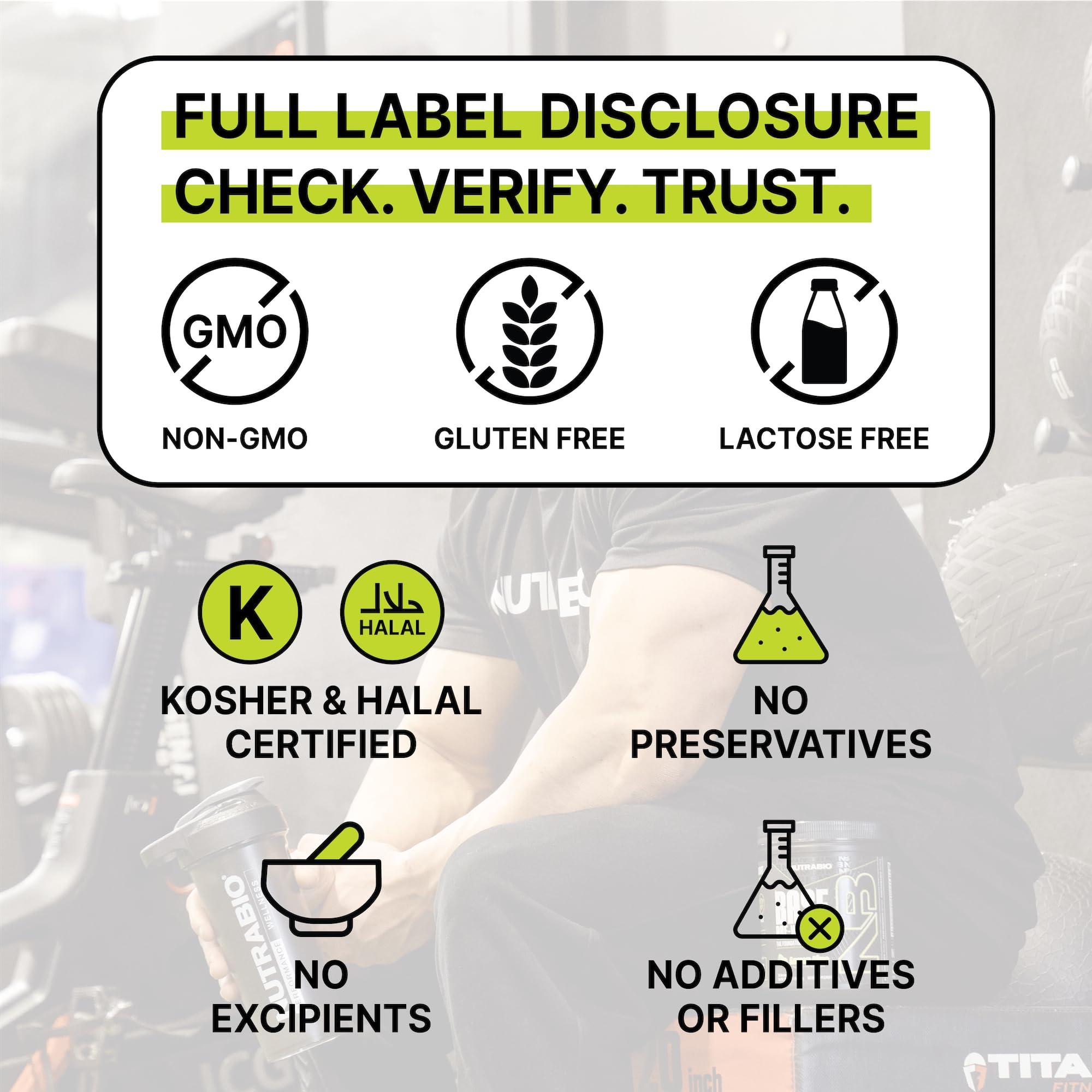 NutraBio NutraBio Pure Creatine Monohydrate Powder Supplement, Unflavored, (500g) - Supports Bulk Muscle Energy, Recovery, and Strength - for Men and Women