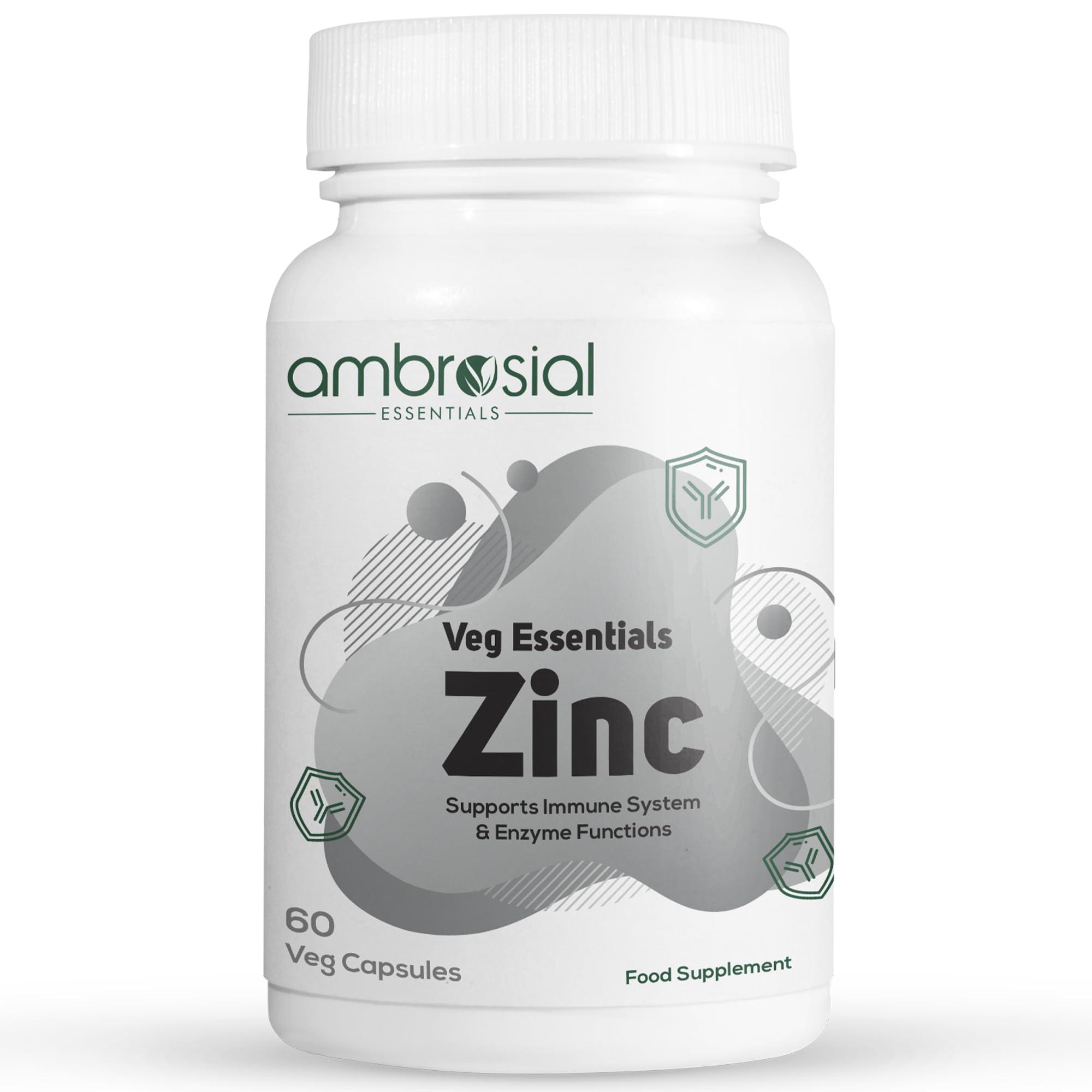 AMBROSIAL Ambrosial Zinc Tablets High Strength 30 mg (Pack of 1-60 Capsules)