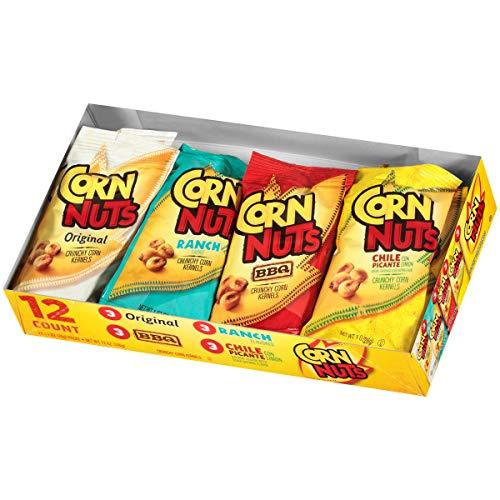 Corn Nuts Corn Nuts Original, Ranch, BBQ, Chile Picante con Limon Crunchy Corn Kernels Variety Pack (1 oz Bags, Pack of 12)
